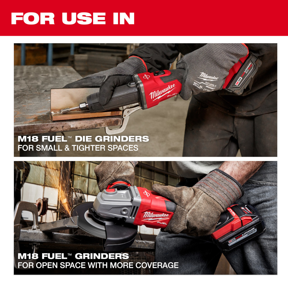 Milwaukee M18 FUEL Braking Die Grinder with Slide Switch from GME Supply